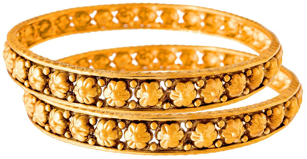 JFL Traditional Ethnic One Gram Gold Plated Floral Designer Bangle Set for Women Girls
JFL Traditional Ethnic One Gram Gold Plated Floral Designer Bangle Set for Women Girls