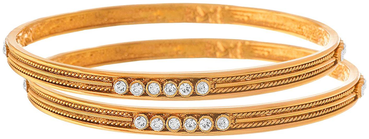 JFL Traditional Ethnic One Gram Gold Plated Diamonds Designer Bangle Set for Women Girls
JFL Traditional Ethnic One Gram Gold Plated Diamonds Designer Bangle Set for Women Girls