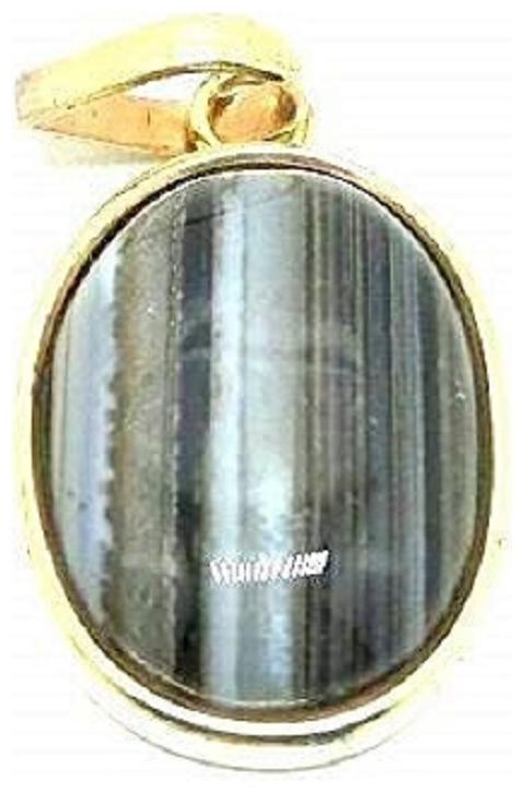 Krishna Gems Natural Lab Certified Sulemani Hakik Stone Pendant in Ashtdhatu 
Krishna Gems Natural Lab Certified Sulemani Hakik Stone Pendant in Ashtdhatu