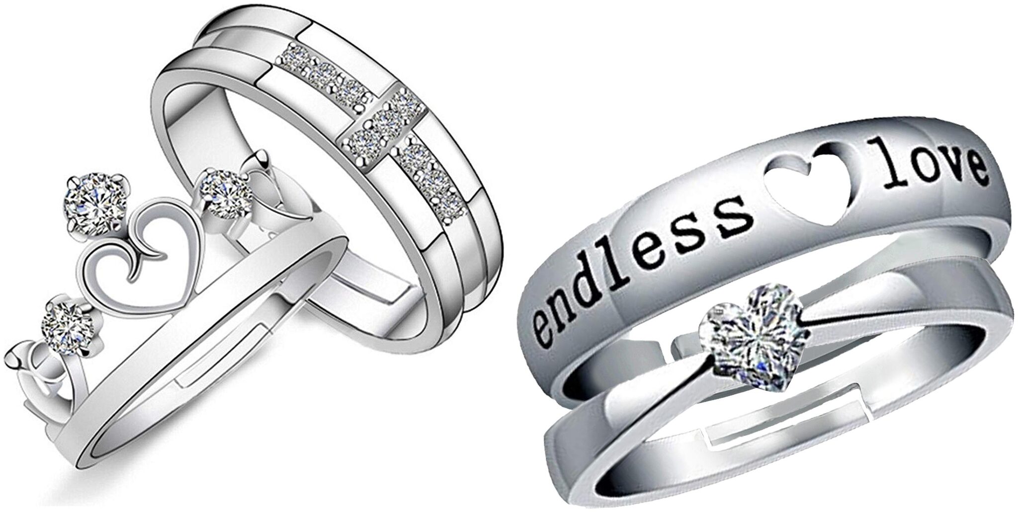 Mahi Combo of Cross Crown And endless Love Heart Couple Finger Rings with Crystals For Men And Women (FRCO1103108R4)
Mahi Combo of Cross Crown And endless Love Heart Couple Finger Rings with Crystals For Men And Women (FRCO1103108R4)