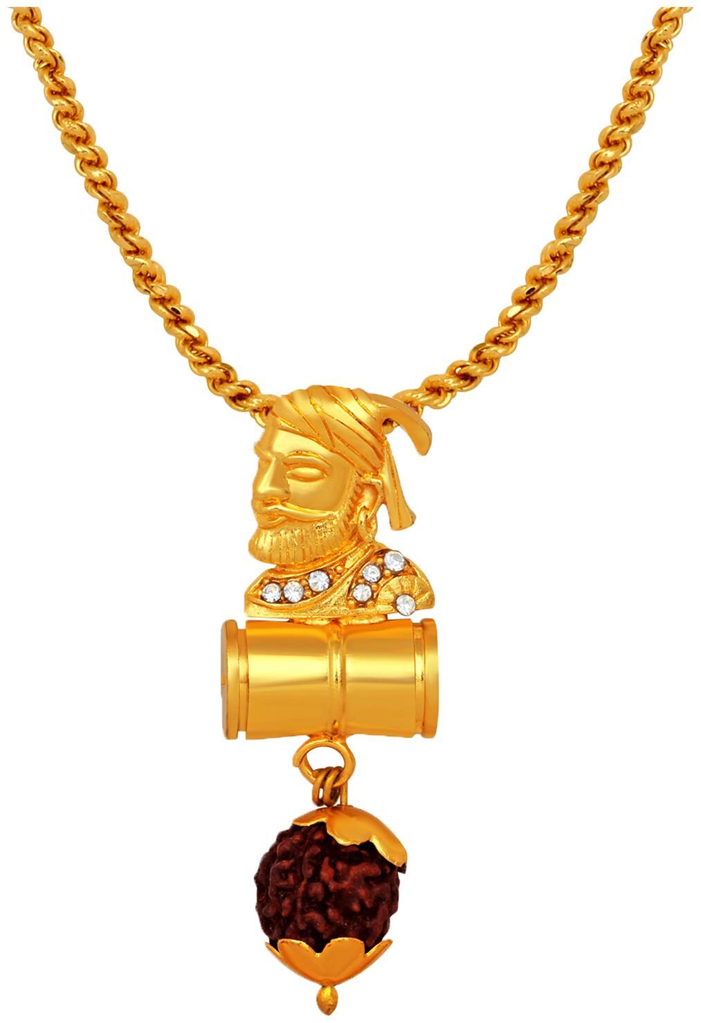Mahi Lord Shiva Damru and Chhatrapati Shivaji Maharaj Pendant With 20 Inch Chain For Men (PS1101717G)
Mahi Lord Shiva Damru and Chhatrapati Shivaji Maharaj Pendant With 20 Inch Chain For Men (PS1101717G)