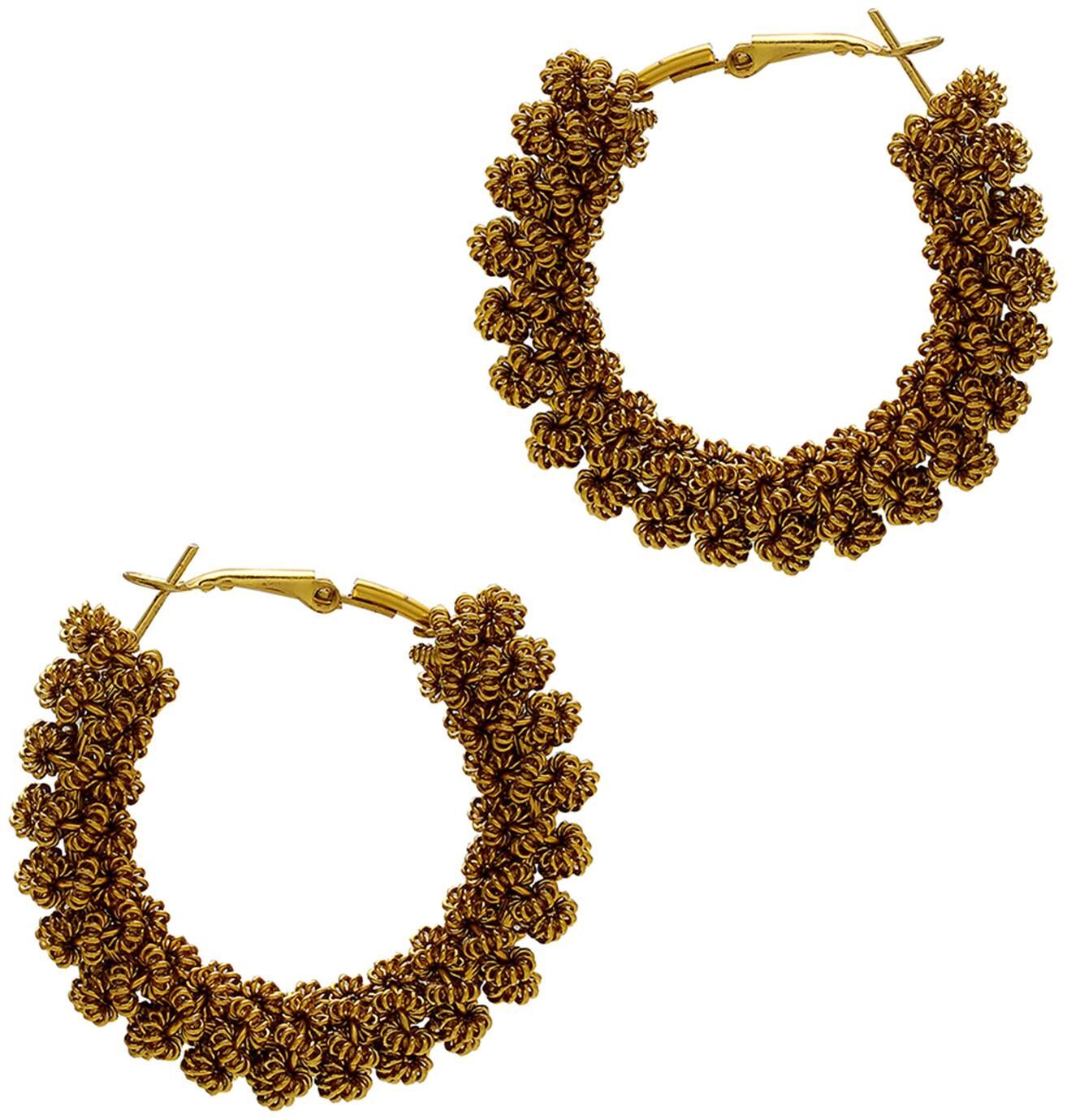 Memoir Gold plated bush design handmade stylish Fashion hoop bali earrings for Women Brass Hoop Earring
Memoir Gold plated bush design handmade stylish Fashion hoop bali earrings for Women Brass Hoop Earring