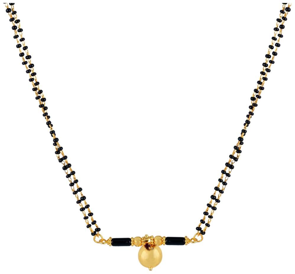 MissMister Gold plated Brass Ruby Red CZ studded Black Single wati Traditional Mangalsutra jewellery Women Girls
MissMister Gold plated Brass Ruby Red CZ studded Black Single wati Traditional Mangalsutra jewellery Women Girls