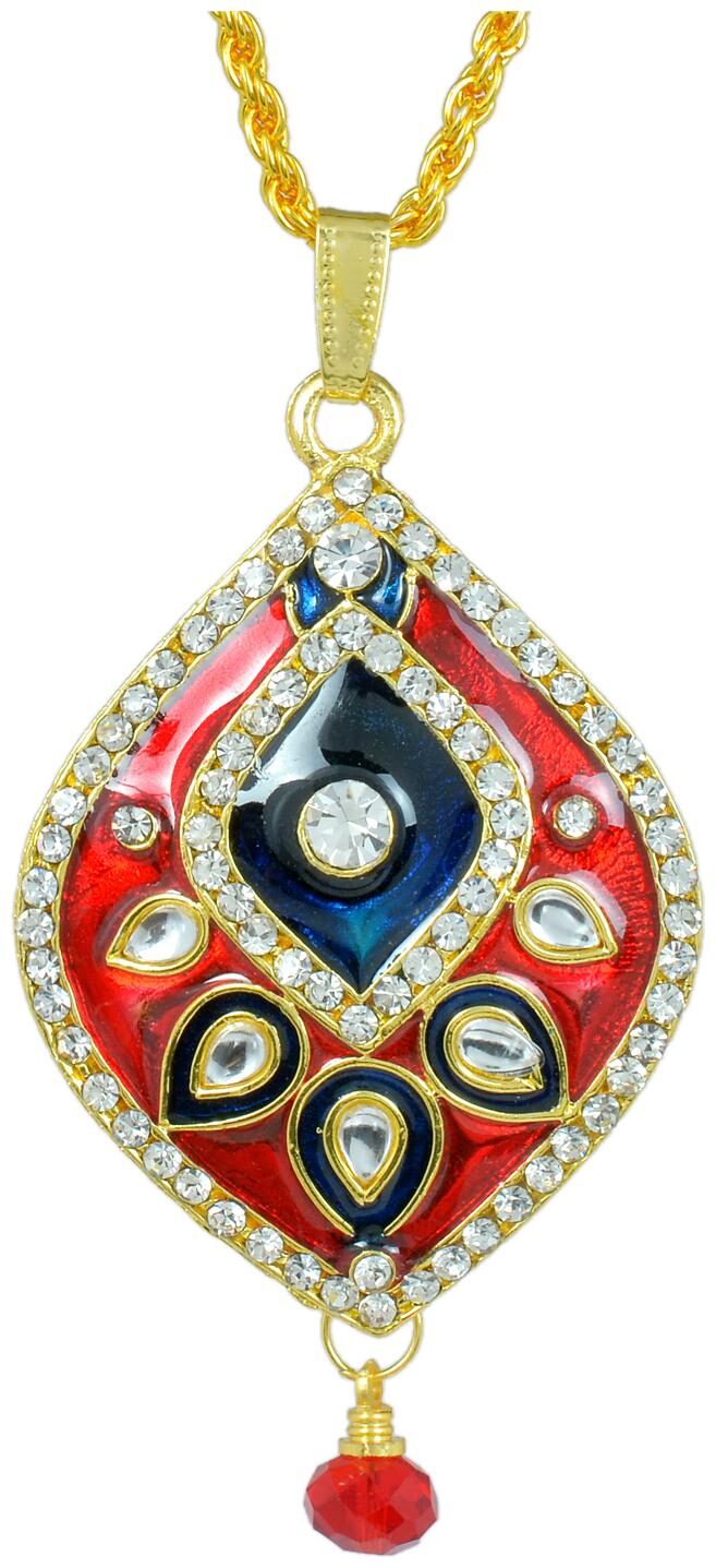 MissMister Gold Plated Brass CZ Studded Multicolor Meenakari Pear Shape Design Traditional Partywear Stylish Fashion pendant Ethnic Jewelry for Women Girls
MissMister Gold Plated Brass CZ Studded Multicolor Meenakari Pear Shape Design Traditional Partywear Stylish Fashion pendant Ethnic Jewelry for Women Girls