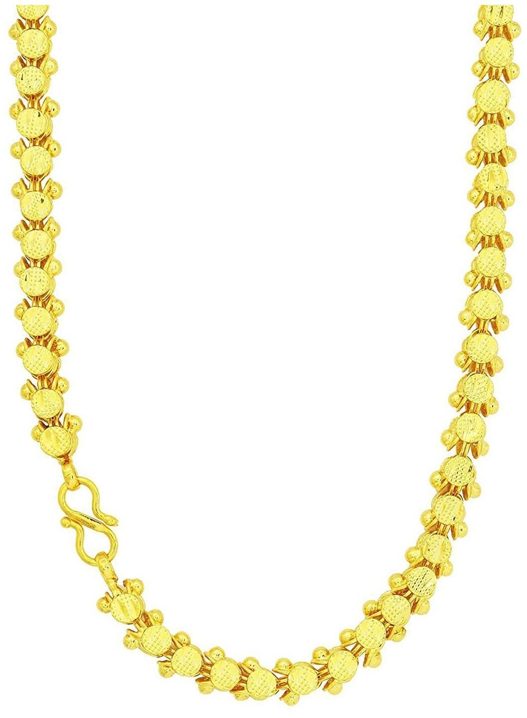 MissMister Gold Plated Handcrafted Gajra Flower Design Super Long 5mm thick 36 inch Chain Jewellery for Men and Women
MissMister Gold Plated Handcrafted Gajra Flower Design Super Long 5mm thick 36 inch Chain Jewellery for Men and Women