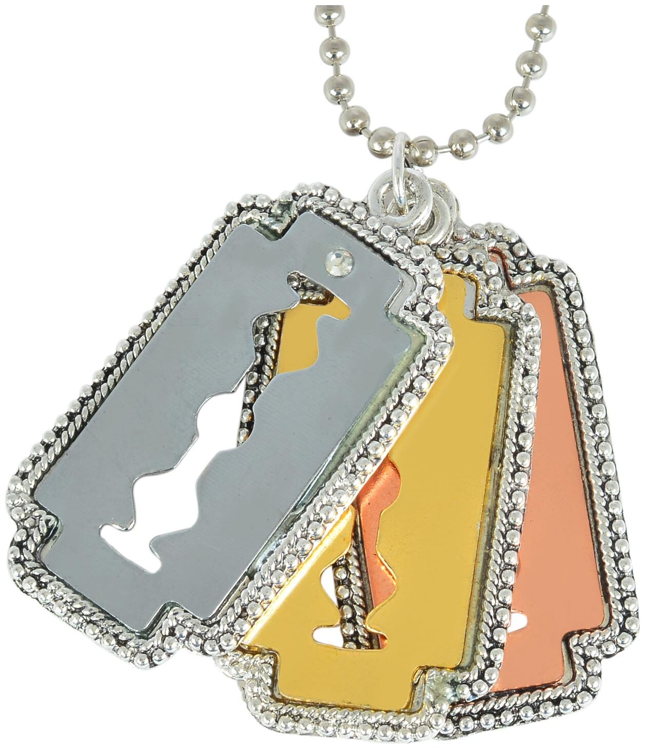MissMister Three Colour Tone 3 Blade Design Macho Locket Chain Pendant Necklace Jewellery and Boys
MissMister Three Colour Tone 3 Blade Design Macho Locket Chain Pendant Necklace Jewellery and Boys