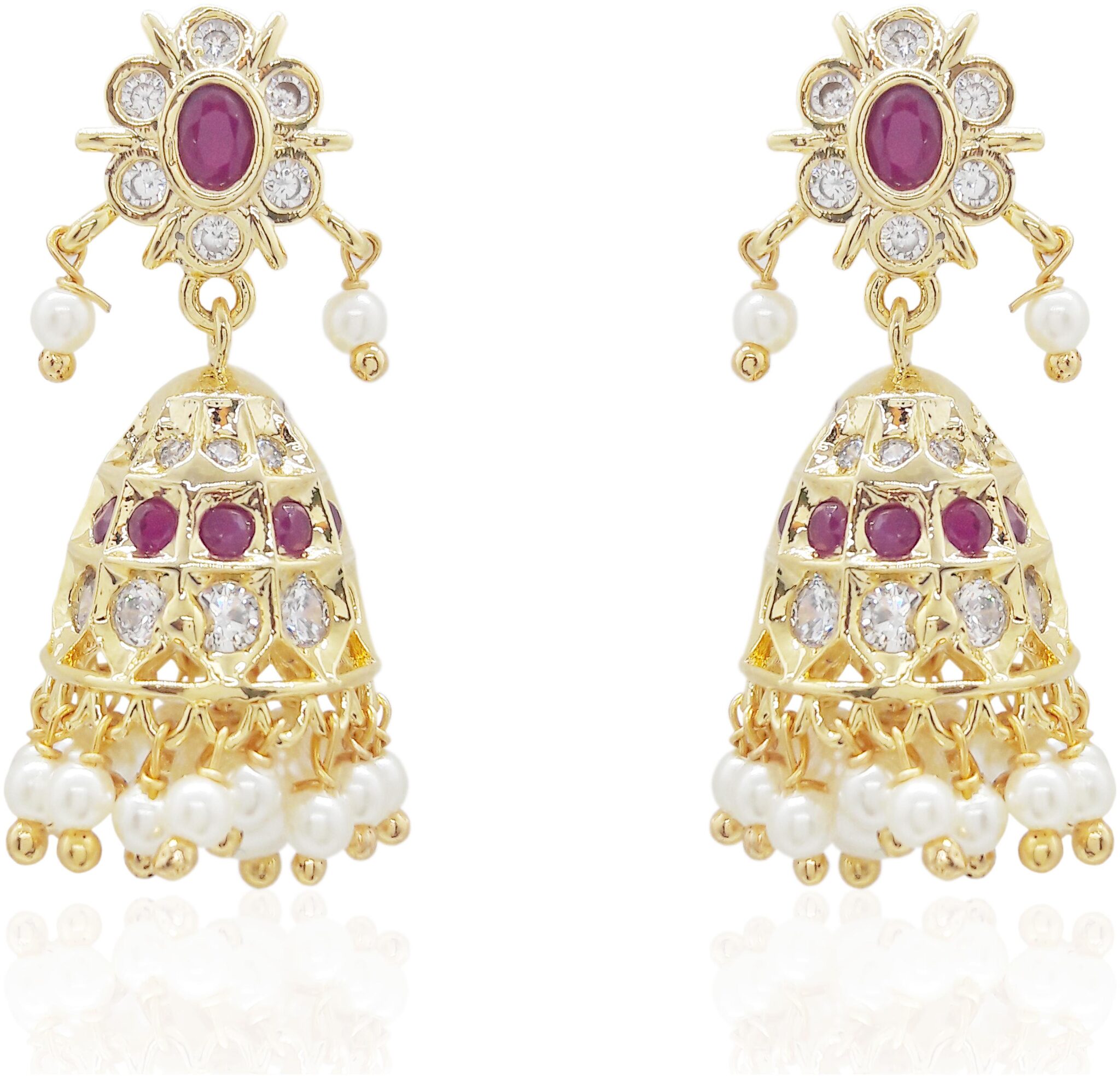 Mukutmoni Classic Design Gold Plated Stylish Pearl Jhumka Earrings For Women Girls Cubic Zirconia Alloy Jhumki Earring
Mukutmoni Classic Design Gold Plated Stylish Pearl Jhumka Earrings For Women Girls Cubic Zirconia Alloy Jhumki Earring