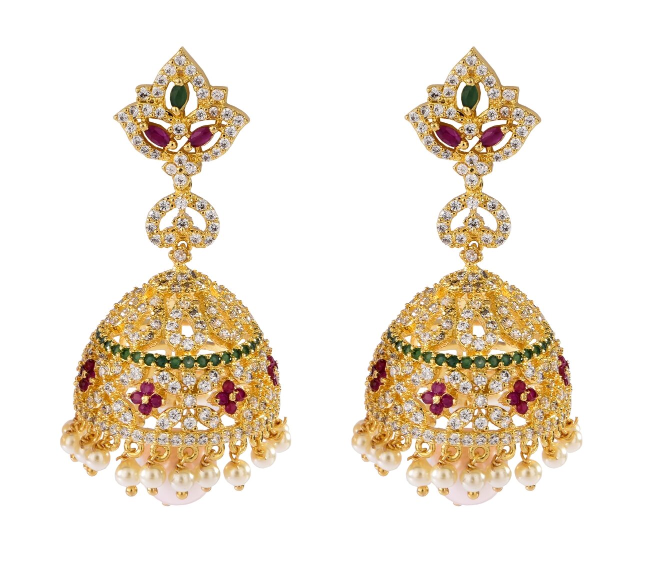 Mukutmoni Gold Plated Latest Design Traditional Pearls Jhumka Earrings for Girls and Women
Mukutmoni Gold Plated Latest Design Traditional Pearls Jhumka Earrings for Girls and Women