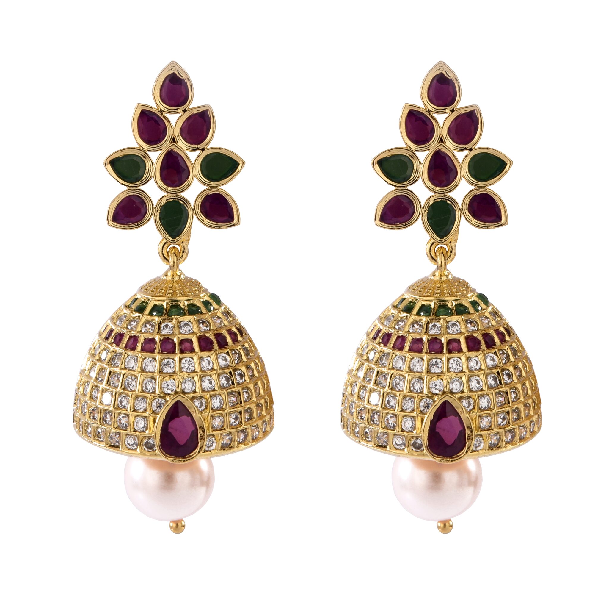 Mukutmoni Gold Plated Traditional Multi Colour Stylish Jhumka Earrings For Women And Girls
Mukutmoni Gold Plated Traditional Multi Colour Stylish Jhumka Earrings For Women And Girls