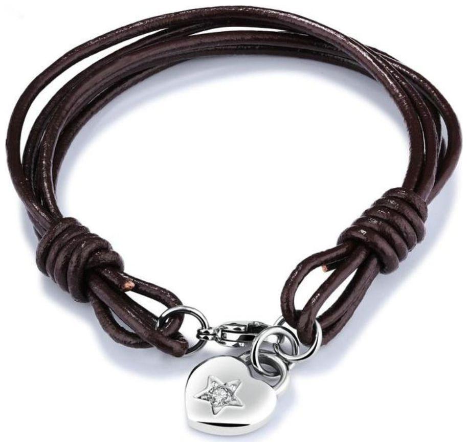 Multi layer Brown color of Leather Bracelet with Loving symbol with star diamond H20
Multi layer Brown color of Leather Bracelet with Loving symbol with star diamond H20
