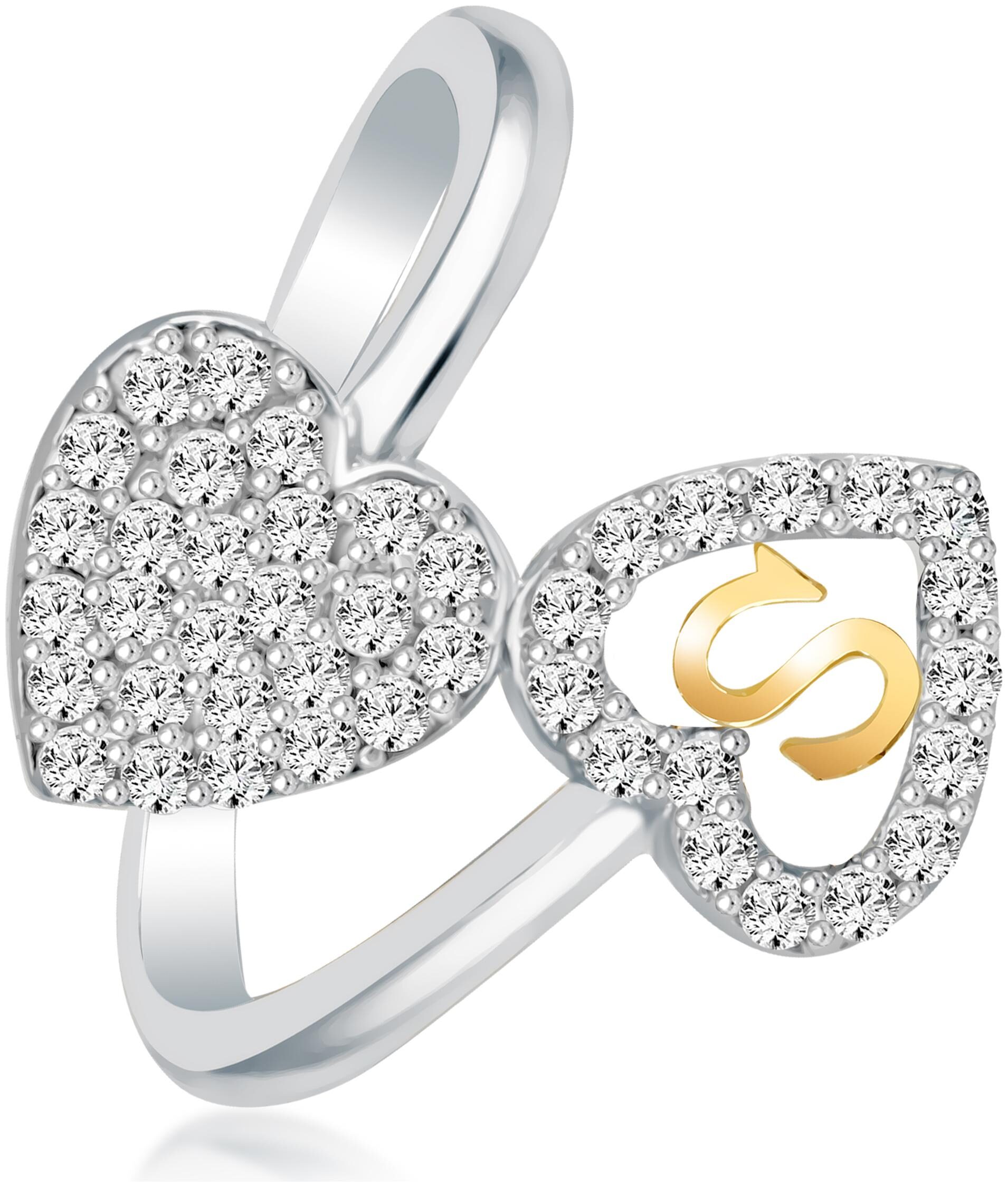 NETRA CREATION Jewels Heart Diamond Letter S Rodhium Plated Brass Cubic Zirconia Alphabet Ring For Women And Girls NAFR271R
NETRA CREATION Jewels Heart Diamond Letter S Rodhium Plated Brass Cubic Zirconia Alphabet Ring For Women And Girls NAFR271R