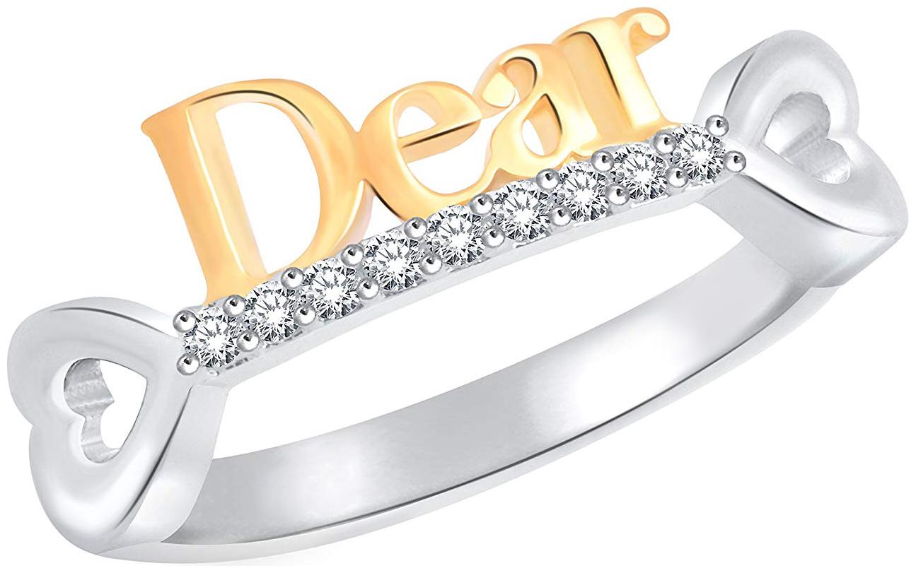 NETRA CREATION DEAR Rhodium Plated Alloy Brass Cubic Zirconia Finger Ring for Women NFR437R
NETRA CREATION DEAR Rhodium Plated Alloy Brass Cubic Zirconia Finger Ring for Women NFR437R