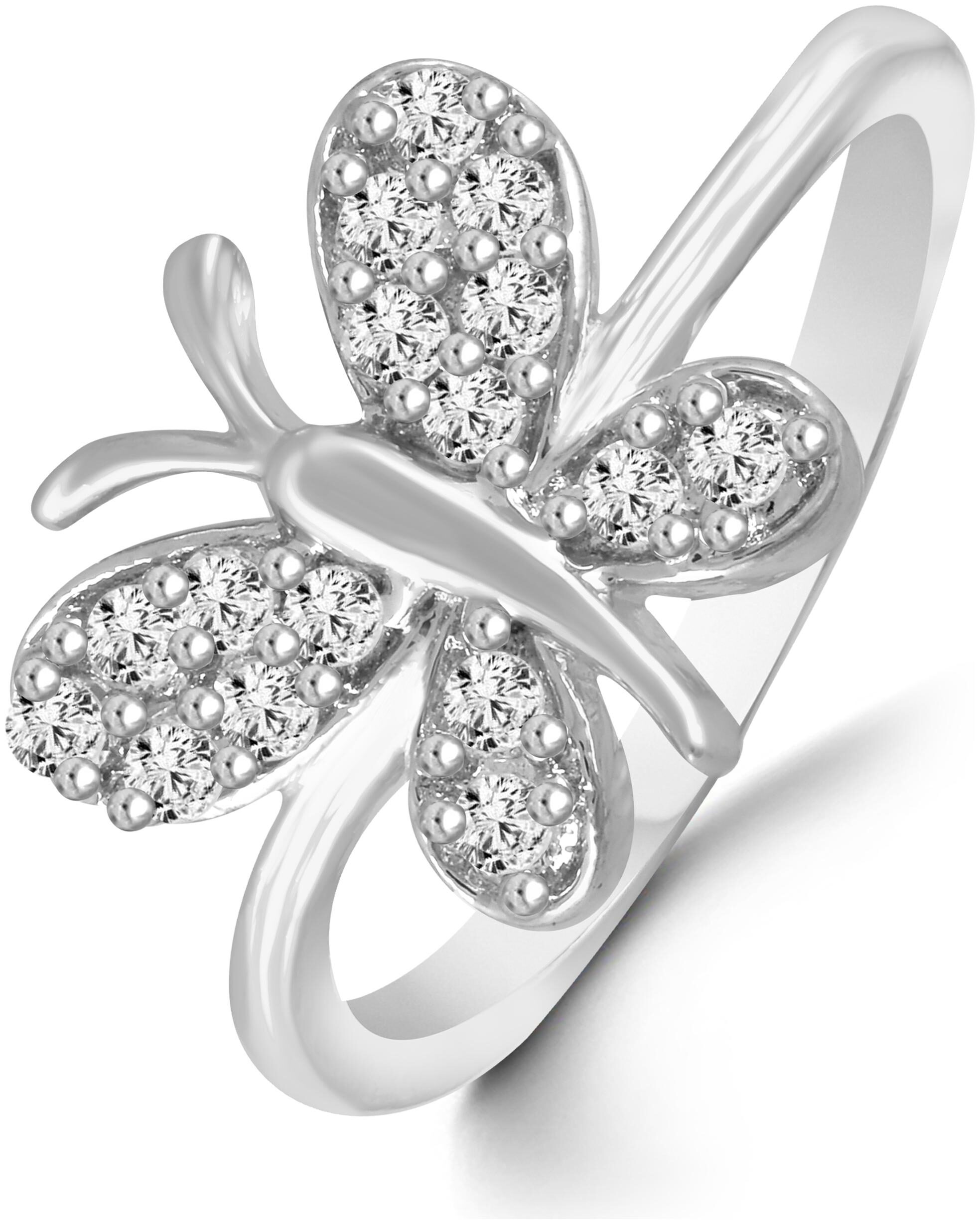 NETRA CREATION Butterfly Rhodium Plated alloy Brass Cubic Zirconia Finger Ring for Women NFR516R
NETRA CREATION Butterfly Rhodium Plated alloy Brass Cubic Zirconia Finger Ring for Women NFR516R