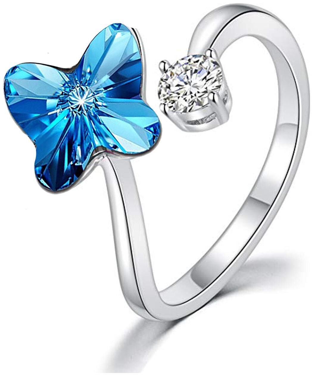 Om Jewells Rhodium Plated Party wear Enchanting Butterfly Finger Ring Emblished with White CZ Solitaire Stone for Girls and Women FR1000931
Om Jewells Rhodium Plated Party wear Enchanting Butterfly Finger Ring Emblished with White CZ Solitaire Stone for Girls and Women FR1000931