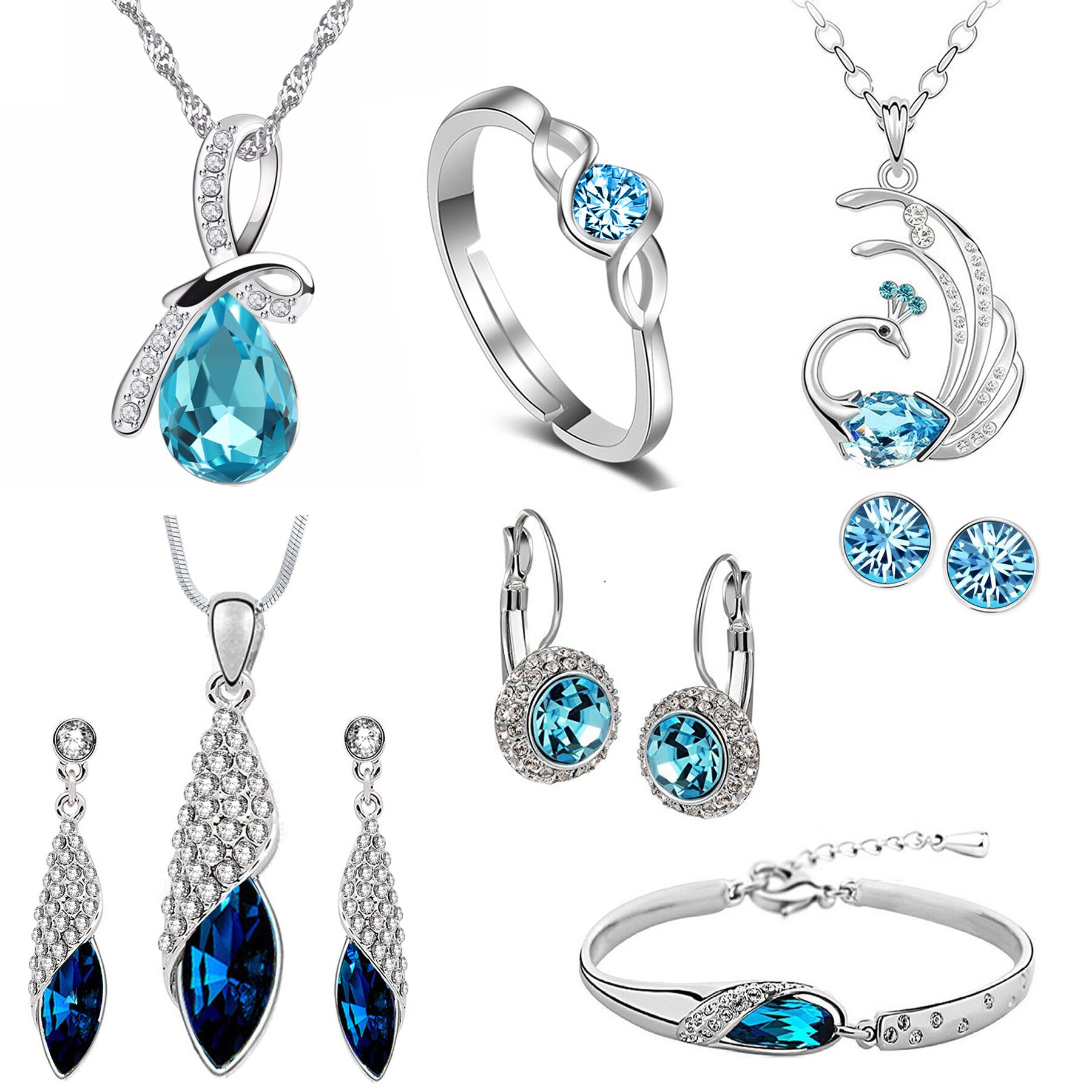 Om Jewells Rhodium Plated Exquisite Blue Crystal Pendant Set Bracelet and Earrings Combo for Girls and Women CO1000223
Om Jewells Rhodium Plated Exquisite Blue Crystal Pendant Set Bracelet and Earrings Combo for Girls and Women CO1000223