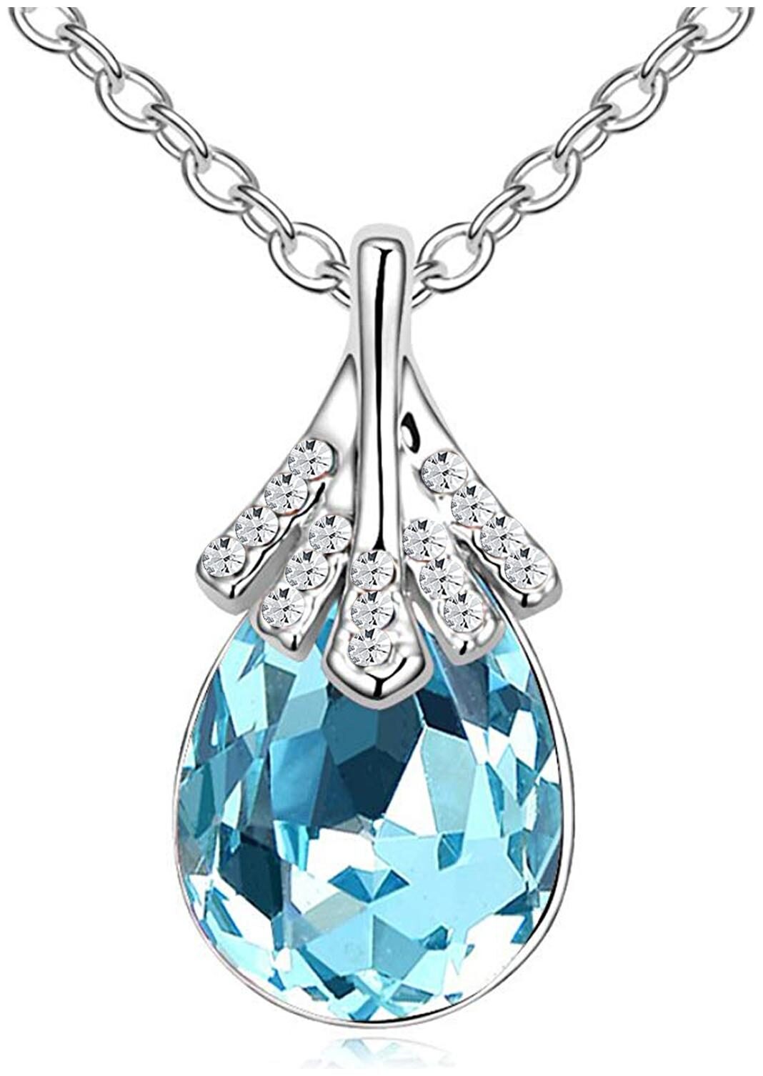 Om Jewells Fashion Jewellery Rhodium Plated Blue Crystal Dew Drop Pendant with Chain for Girls and Women PD1000856
Om Jewells Fashion Jewellery Rhodium Plated Blue Crystal Dew Drop Pendant with Chain for Girls and Women PD1000856