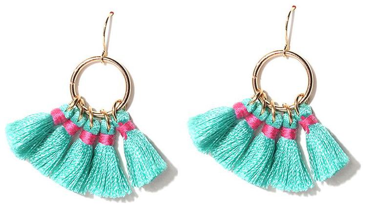 OOMPH Turquoise Blue Pink Mini Tassel Drop Earrings For Women Girls True Tassel Collection
OOMPH Turquoise Blue Pink Mini Tassel Drop Earrings For Women Girls True Tassel Collection