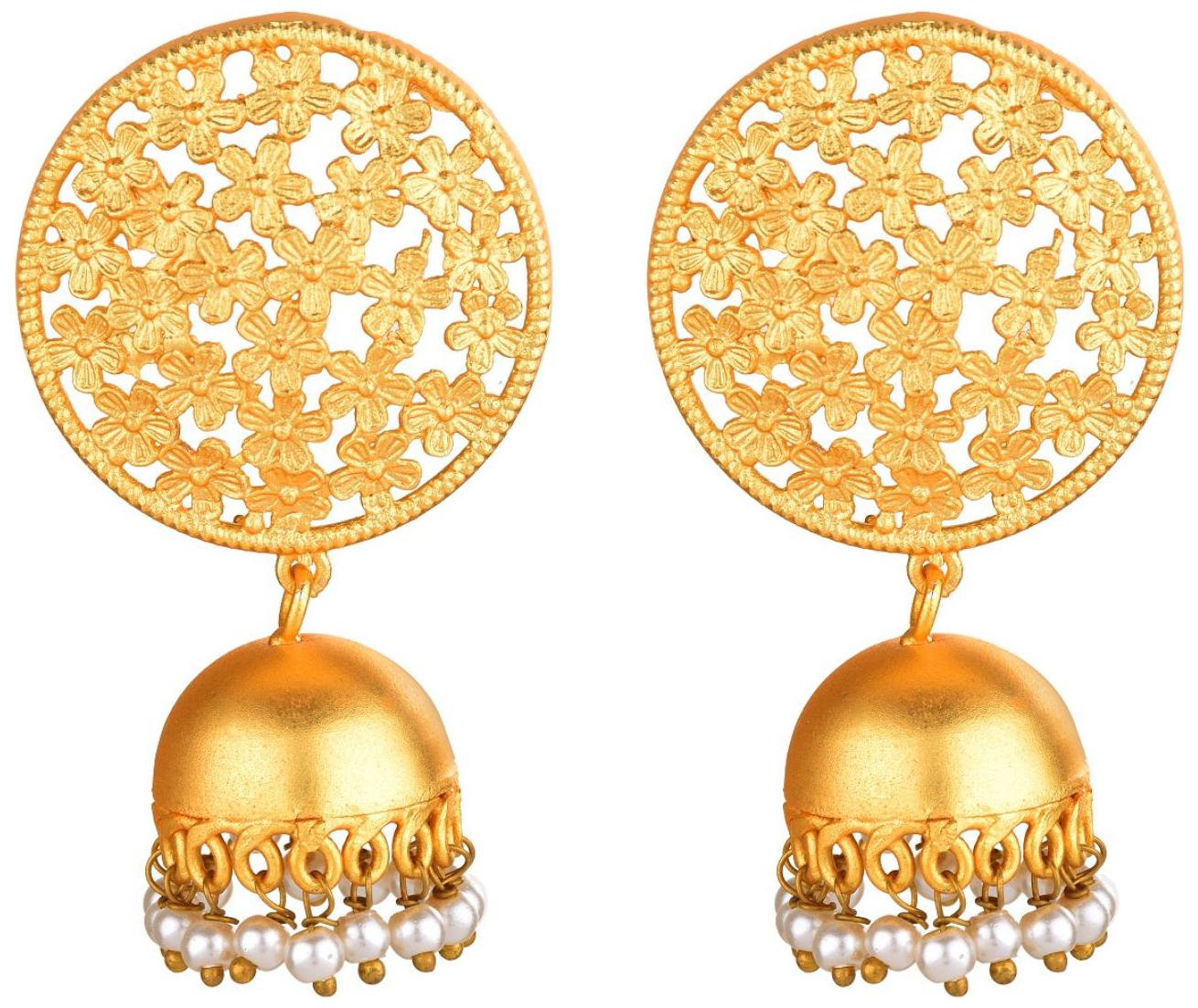 Parinaaz Fashion Jewellery Stylish Antique Vintage Oxidised Matte Gold Statement Floral Dangle Jhumki Earrings Set
Parinaaz Fashion Jewellery Stylish Antique Vintage Oxidised Matte Gold Statement Floral Dangle Jhumki Earrings Set