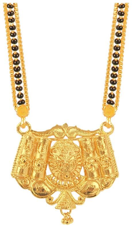 RADHEKRISHNA golden color alloy material beautiful long fold over head 24 inch mangalsutra
RADHEKRISHNA golden color alloy material beautiful long fold over head 24 inch mangalsutra