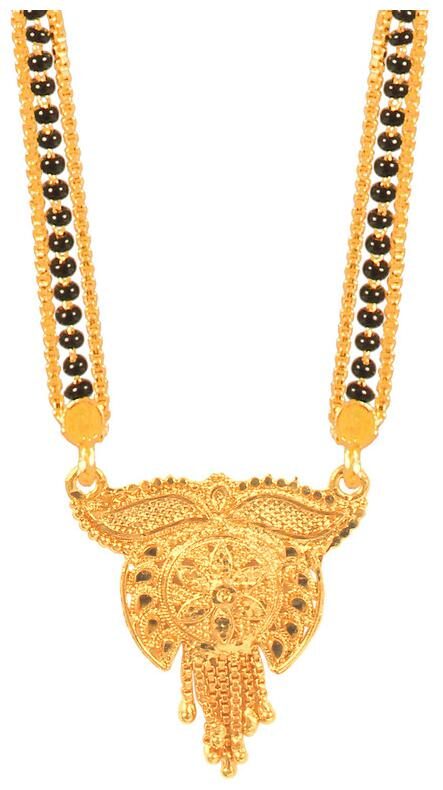 RADHEKRISHNA golden color alloy material beautiful long fold over head 24 inch mangalsutra
RADHEKRISHNA golden color alloy material beautiful long fold over head 24 inch mangalsutra