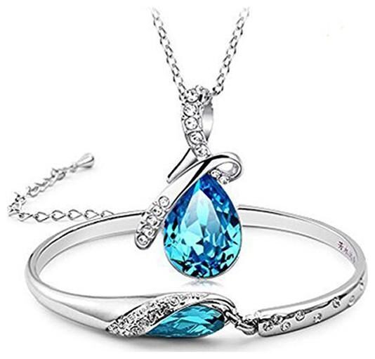 Valentine Gift By Shining Diva Crystal Combo Jewellery Pendant Necklace Set and Bracelet for Girls and Women (Blue) (rcmb215)
Valentine Gift By Shining Diva Crystal Combo Jewellery Pendant Necklace Set and Bracelet for Girls and Women (Blue) (rcmb215)