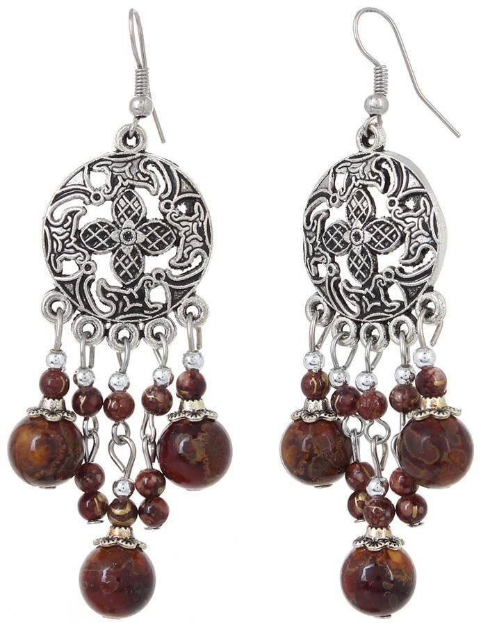 Shining Diva Fashion Jewellery Oxidized Silver Bohemian Stylish Fancy Party Wear Traditional Earrings For Women Girls Jewelry(Brown)(8948er)
Shining Diva Fashion Jewellery Oxidized Silver Bohemian Stylish Fancy Party Wear Traditional Earrings For Women Girls Jewelry(Brown)(8948er)