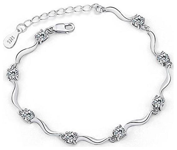 Shining Diva Fashion AAA Crystals Silver Plated Chain Bracelet for Women and Girls (8354b)
Shining Diva Fashion AAA Crystals Silver Plated Chain Bracelet for Women and Girls (8354b)