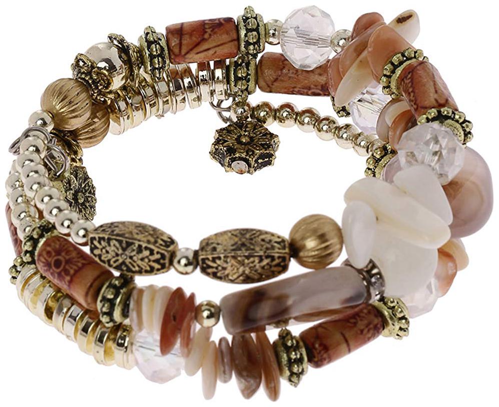 Shining Diva Fashion Beads Charm Multilayer Bracelet for Women and Girls (Brown) (9239b)
Shining Diva Fashion Beads Charm Multilayer Bracelet for Women and Girls (Brown) (9239b)