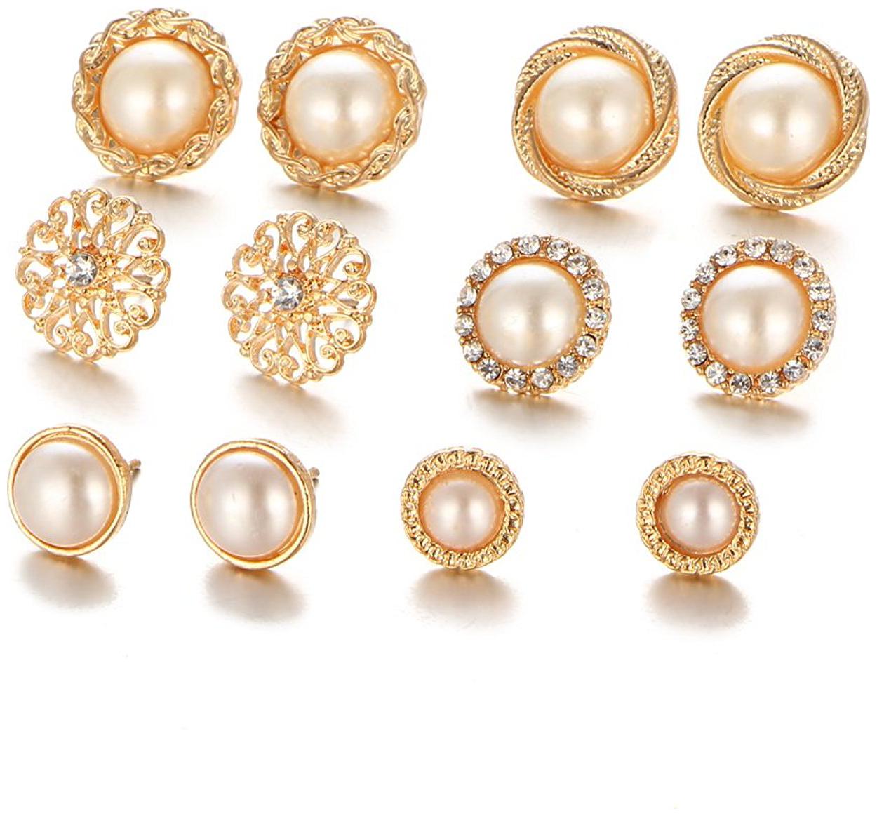 Shining Diva Fashion Combo of 6 Stylish Pearl Stud Earrings for Women and Girls (white) (cmb260)
Shining Diva Fashion Combo of 6 Stylish Pearl Stud Earrings for Women and Girls (white) (cmb260)