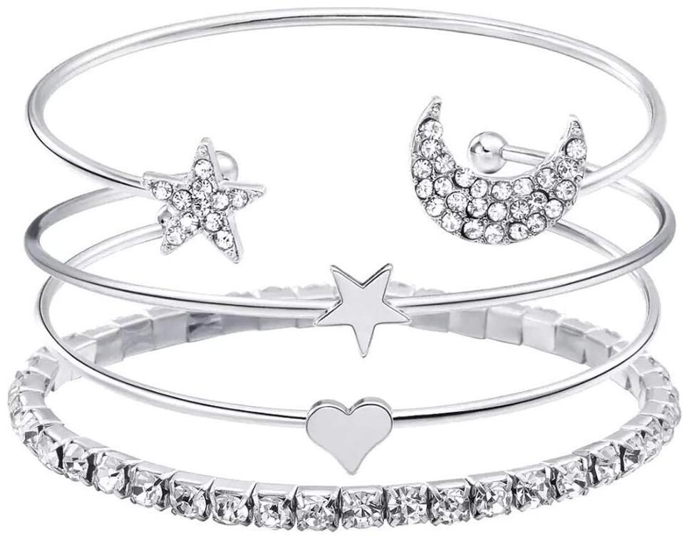 Shining Diva Fashion Crystal Multilayer Charm Bangle Silver Plated Bracelet for Women and Girls (Silver) (rrsd9914b)
Shining Diva Fashion Crystal Multilayer Charm Bangle Silver Plated Bracelet for Women and Girls (Silver) (rrsd9914b)