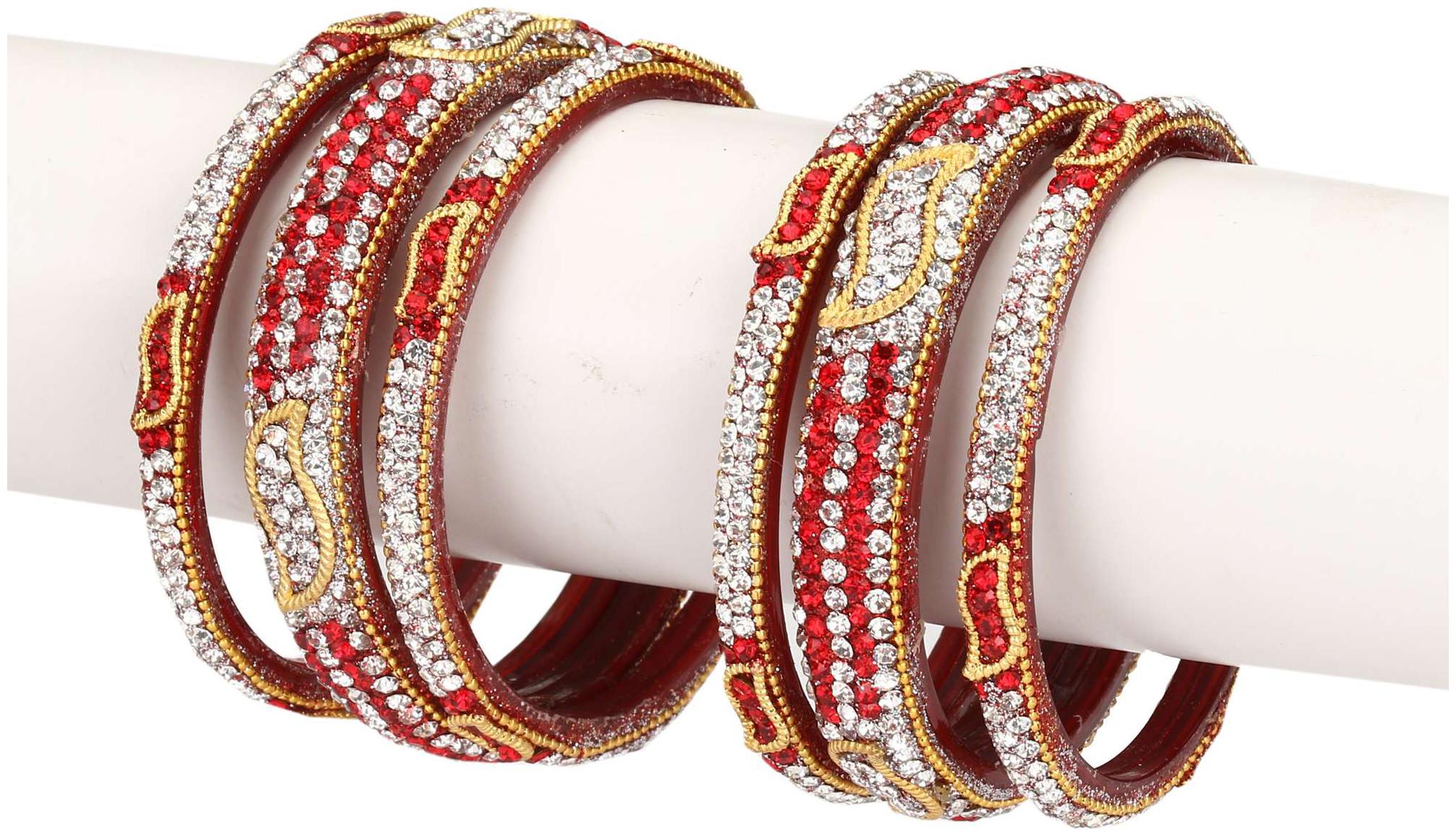 Somil Colorful Glass Bangle Kada Set Ornamented With Colorful Beads Stones For Trandy Designer Set Of 6 With Safety Box
Somil Colorful Glass Bangle Kada Set Ornamented With Colorful Beads Stones For Trandy Designer Set Of 6 With Safety Box