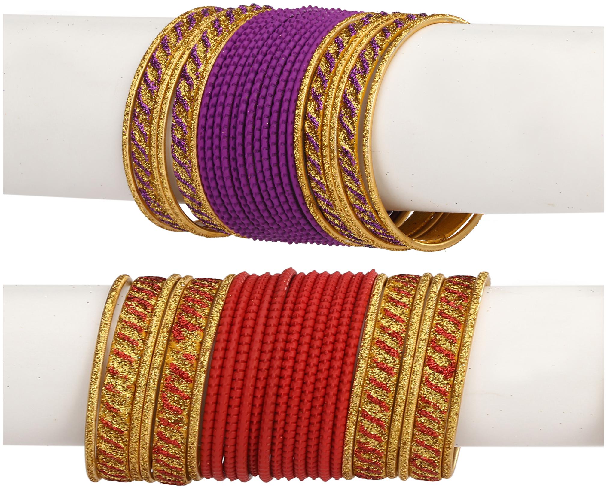 Somil Colorful Combo Of 2 Metal Bangle Set For Party And Daily Use 24 Bangle Each Color
Somil Colorful Combo Of 2 Metal Bangle Set For Party And Daily Use 24 Bangle Each Color