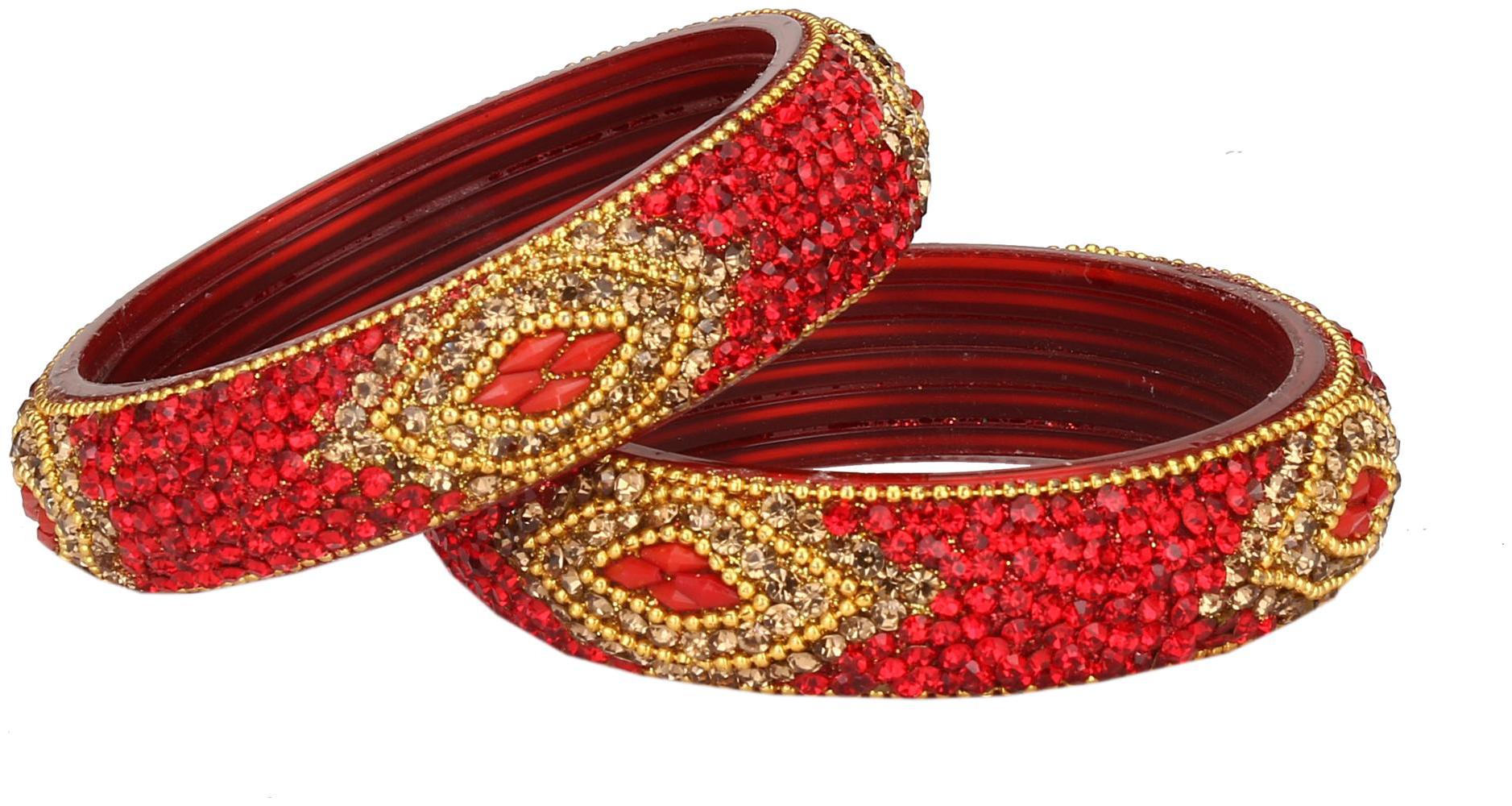 Somil Colorful Glass Kada Set Ornamented WithSomil Colorful Beads Stones ForTrendy Deiscgner Set Of Two With Safety Box-BB36
Somil Colorful Glass Kada Set Ornamented WithSomil Colorful Beads Stones ForTrendy Deiscgner Set Of Two With Safety Box-BB36