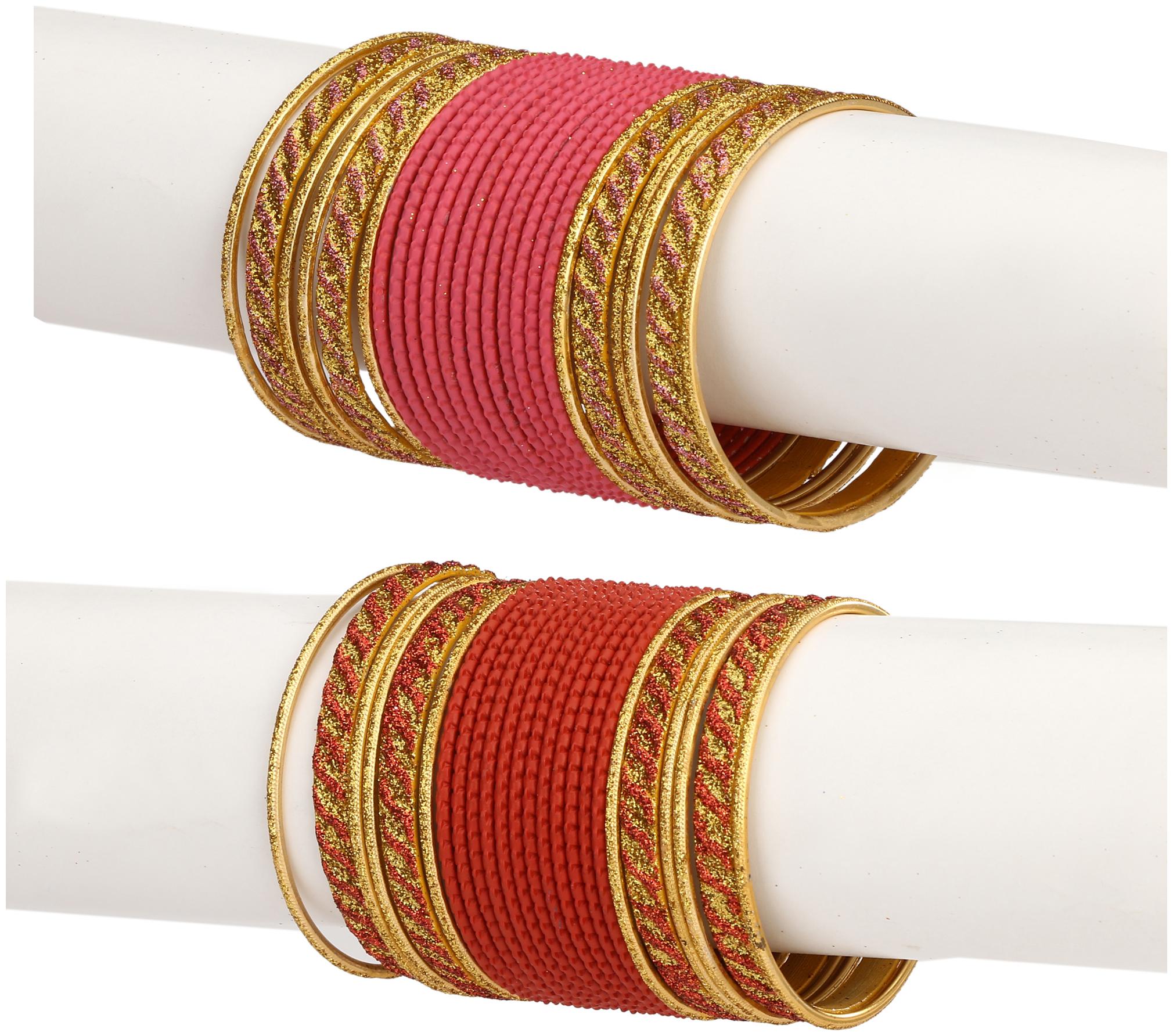 Somil Colorful Combo Of 2 Metal Bangle Set For Party And Daily Use 24 Bangle Each Color
Somil Colorful Combo Of 2 Metal Bangle Set For Party And Daily Use 24 Bangle Each Color