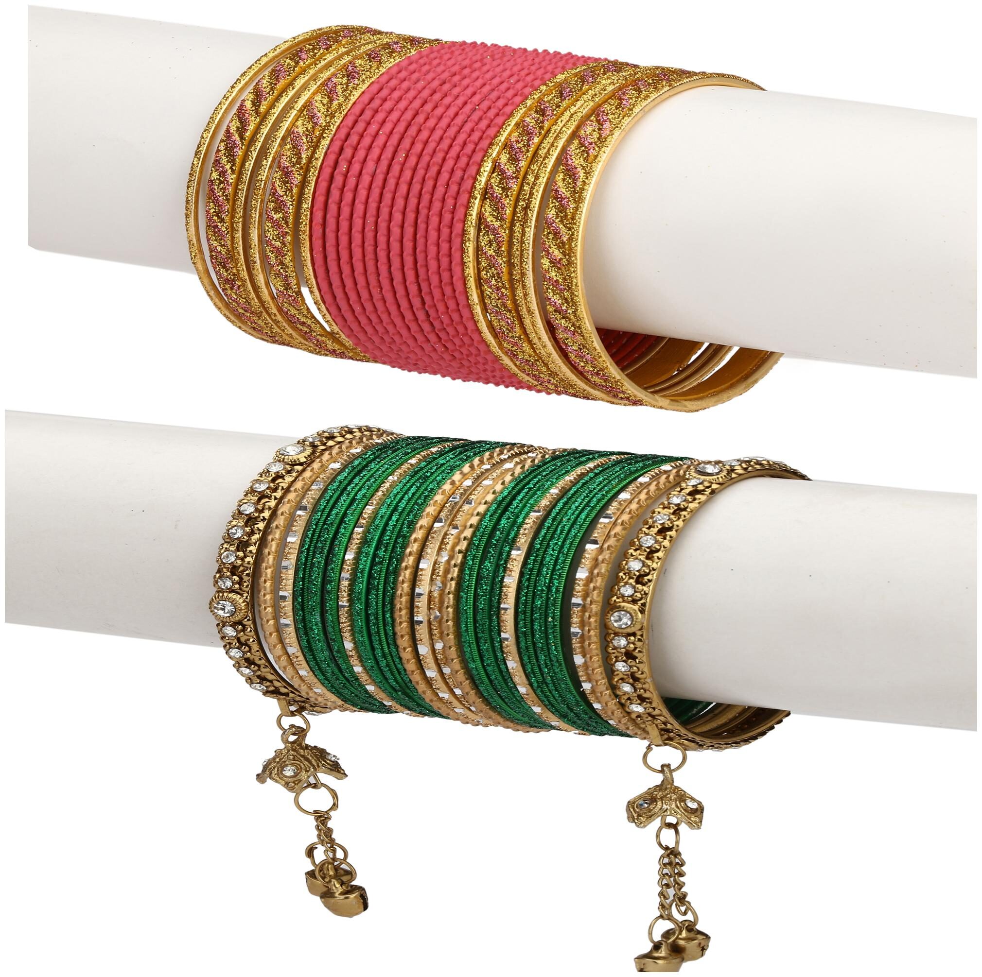 Somil Colorful Combo Of 2 Metal Bangle Set For Party And Daily Use 24 Bangle Each Color
Somil Colorful Combo Of 2 Metal Bangle Set For Party And Daily Use 24 Bangle Each Color