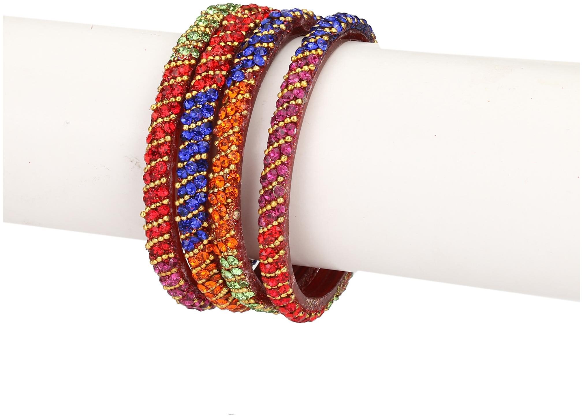 Somil Colorful Glass Bangle cum Kada Set Ornamented With Somil Colorful Beads Stones For Trendy Deiscgner Set Of Four With Safety Box-Bf43
Somil Colorful Glass Bangle cum Kada Set Ornamented With Somil Colorful Beads Stones For Trendy Deiscgner Set Of Four With Safety Box-Bf43