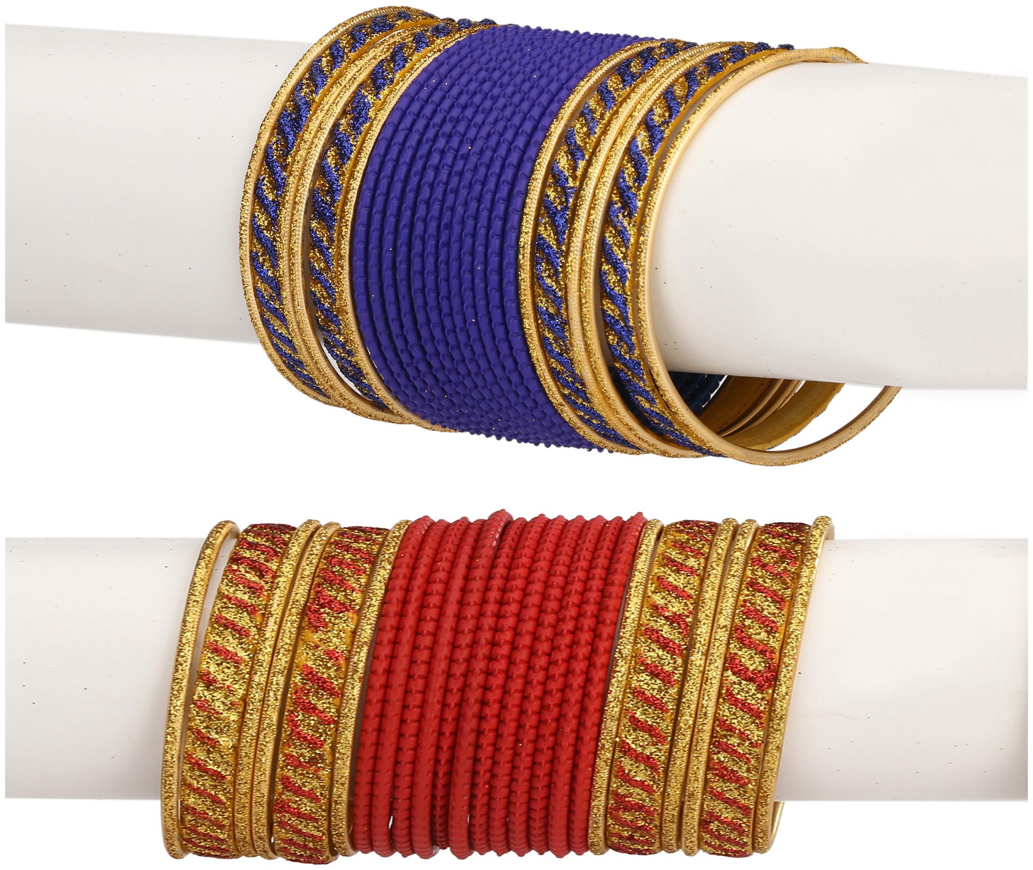 Somil Colorful Combo Of 2 Metal Bangle Set For Party And Daily Use 24 Bangle Each Color
Somil Colorful Combo Of 2 Metal Bangle Set For Party And Daily Use 24 Bangle Each Color
