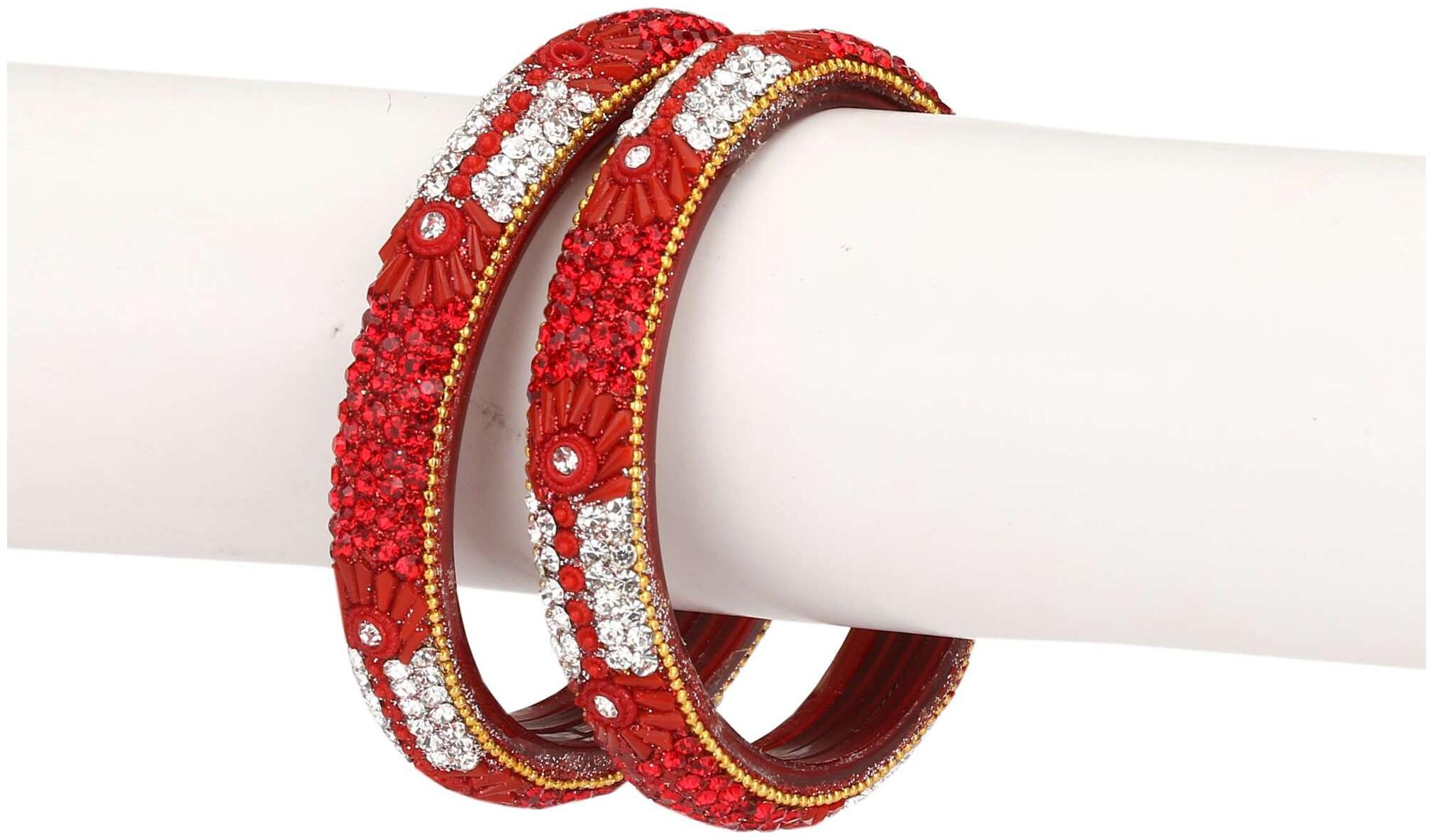 Somil Colorful Glass Kada Set Ornamented With Colorful Beads Stones ForTrendy Deiscgner Set Of Two With Safety Box-BB38
Somil Colorful Glass Kada Set Ornamented With Colorful Beads Stones ForTrendy Deiscgner Set Of Two With Safety Box-BB38
