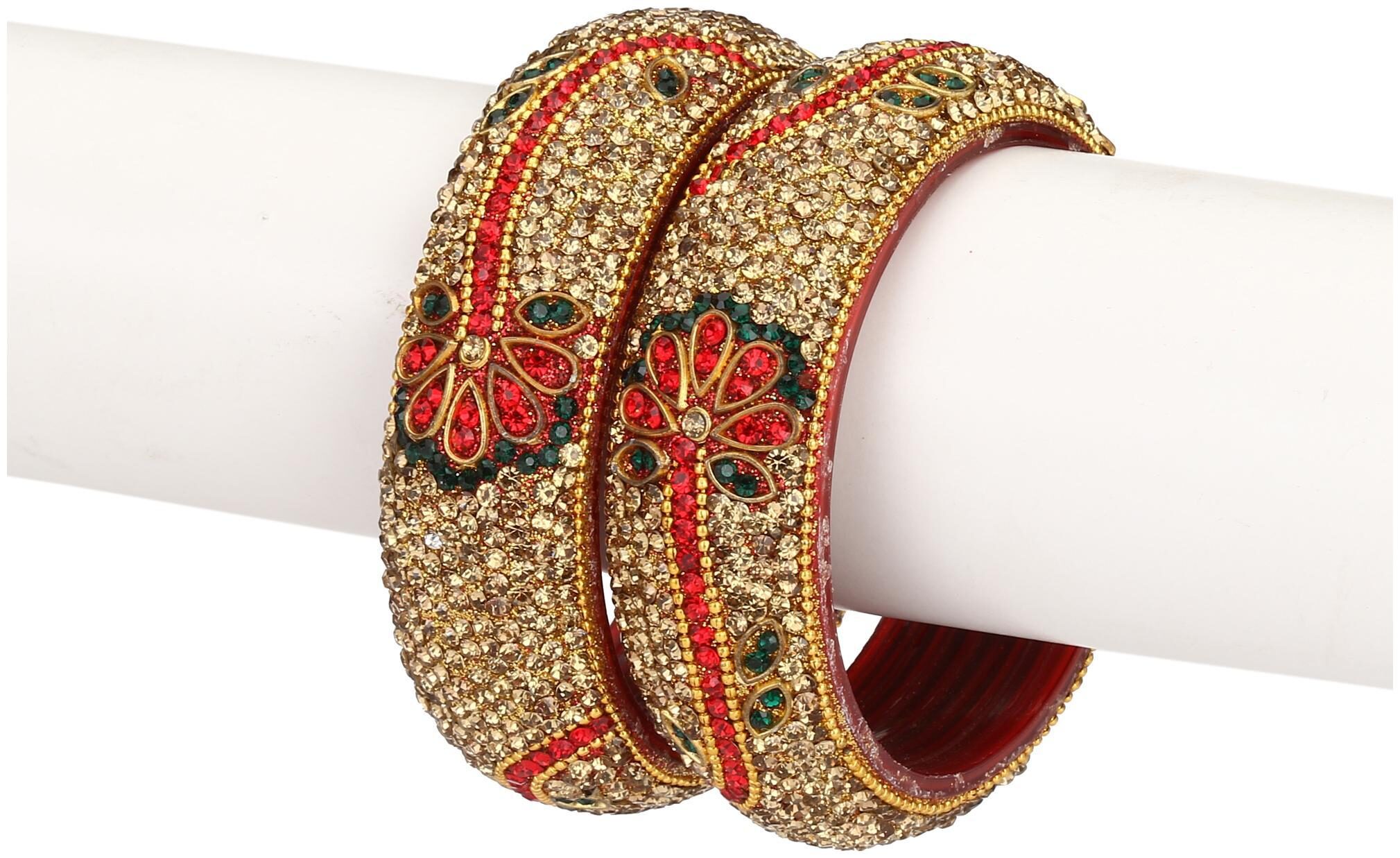 Somil Colorful Glass Kada Set Ornamented WithSomil Colorful Beads Stones ForTrendy Deiscgner Set Of Two With Safety Box-BB37
Somil Colorful Glass Kada Set Ornamented WithSomil Colorful Beads Stones ForTrendy Deiscgner Set Of Two With Safety Box-BB37