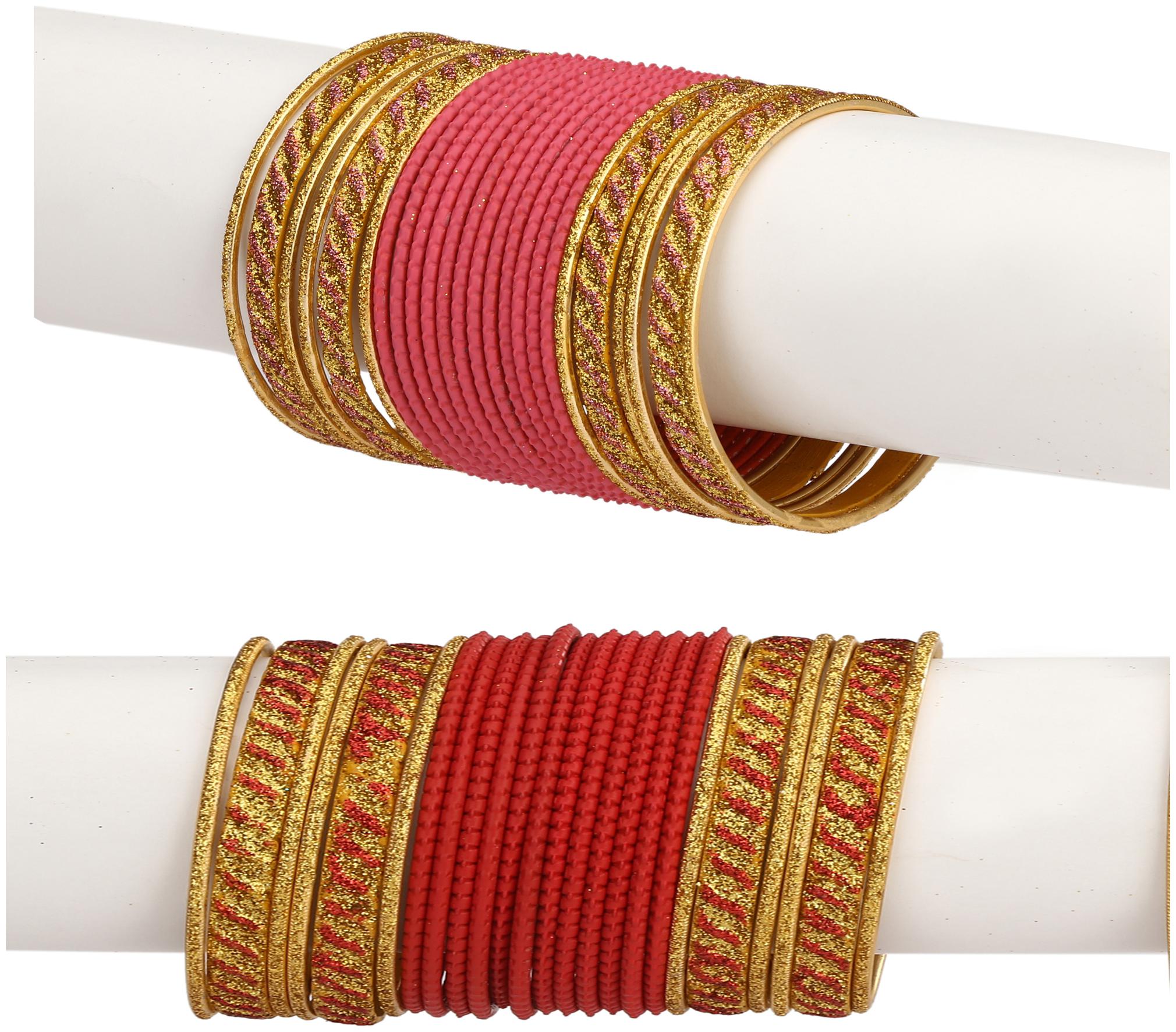 Somil Colorful Combo Of 2 Metal Bangle Set For Party And Daily Use 24 Bangle Each Color
Somil Colorful Combo Of 2 Metal Bangle Set For Party And Daily Use 24 Bangle Each Color