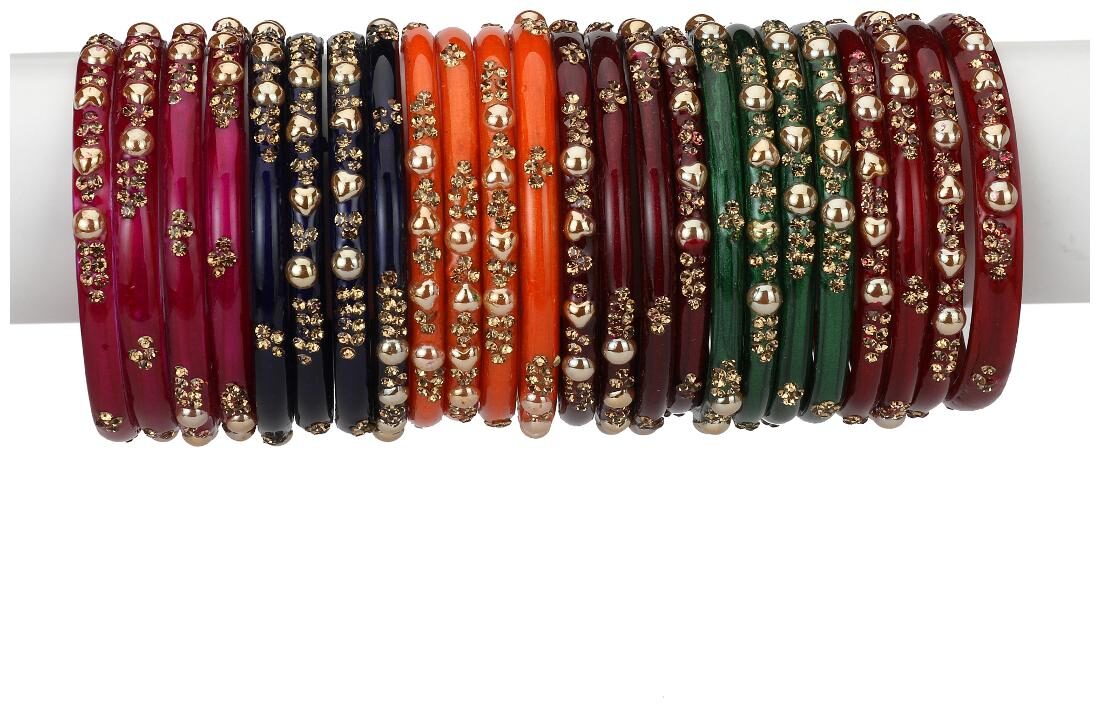 Somil Designer Matching Color Fashionable Bangle Set Combo Hand Decorative Set Of 24
Somil Designer Matching Color Fashionable Bangle Set Combo Hand Decorative Set Of 24
