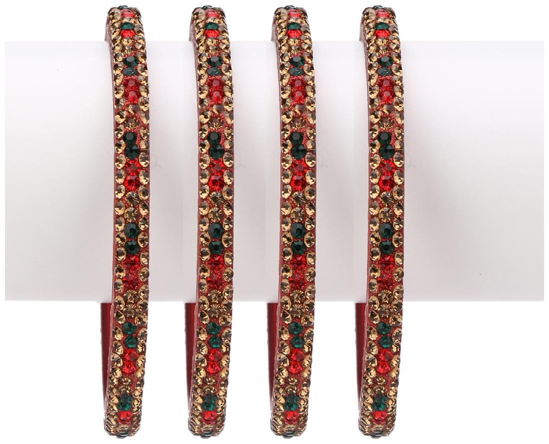 Somil Exclusive Wedding Collection Kada Bangle Set Designer Ornamented Red Golden (Size 2 4)
Somil Exclusive Wedding Collection Kada Bangle Set Designer Ornamented Red Golden (Size 2 4)