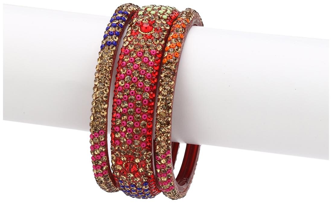 Somil Exclusive Wedding Collection Kada Bangle Set Designer Ornamented Red Blue Golden (Size 2 6)
Somil Exclusive Wedding Collection Kada Bangle Set Designer Ornamented Red Blue Golden (Size 2 6)