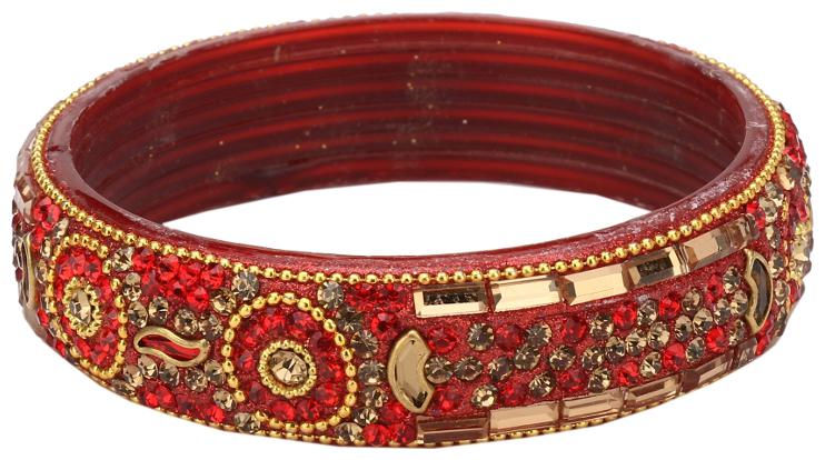 Somil Exclusive Wedding Collection Kada Bangle Set Designer Ornamented Red Golden (Size 2 8)
Somil Exclusive Wedding Collection Kada Bangle Set Designer Ornamented Red Golden (Size 2 8)