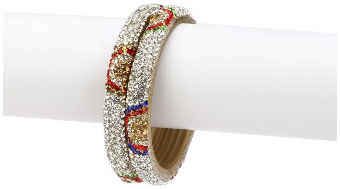Somil Exclusive Wedding Collection Bangle Set Designer Ornamented Red White Golden (Size 2 2)
Somil Exclusive Wedding Collection Bangle Set Designer Ornamented Red White Golden (Size 2 2)