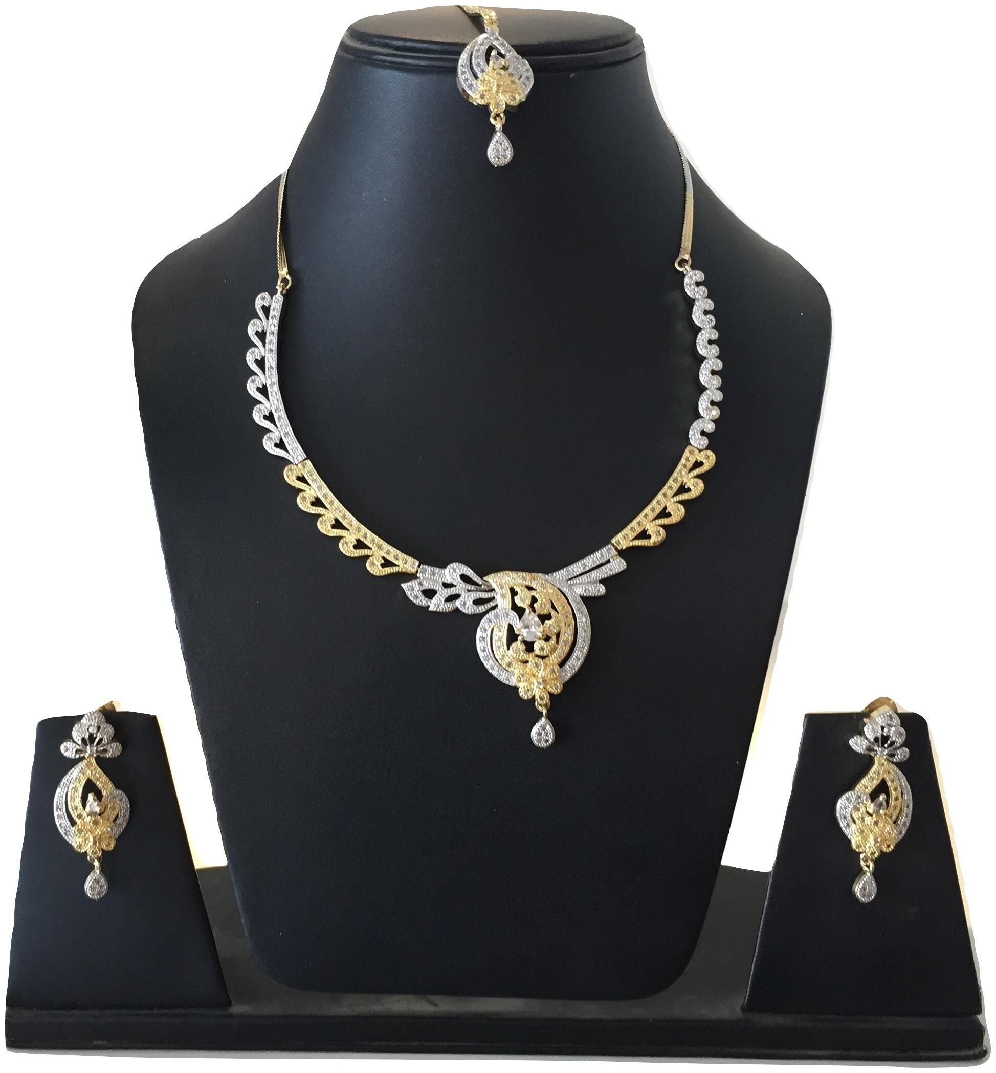 Stilvoli Wedding Engagement Bridal Necklace Set Earrings Bollywood Women Jewellery Set
Stilvoli Wedding Engagement Bridal Necklace Set Earrings Bollywood Women Jewellery Set