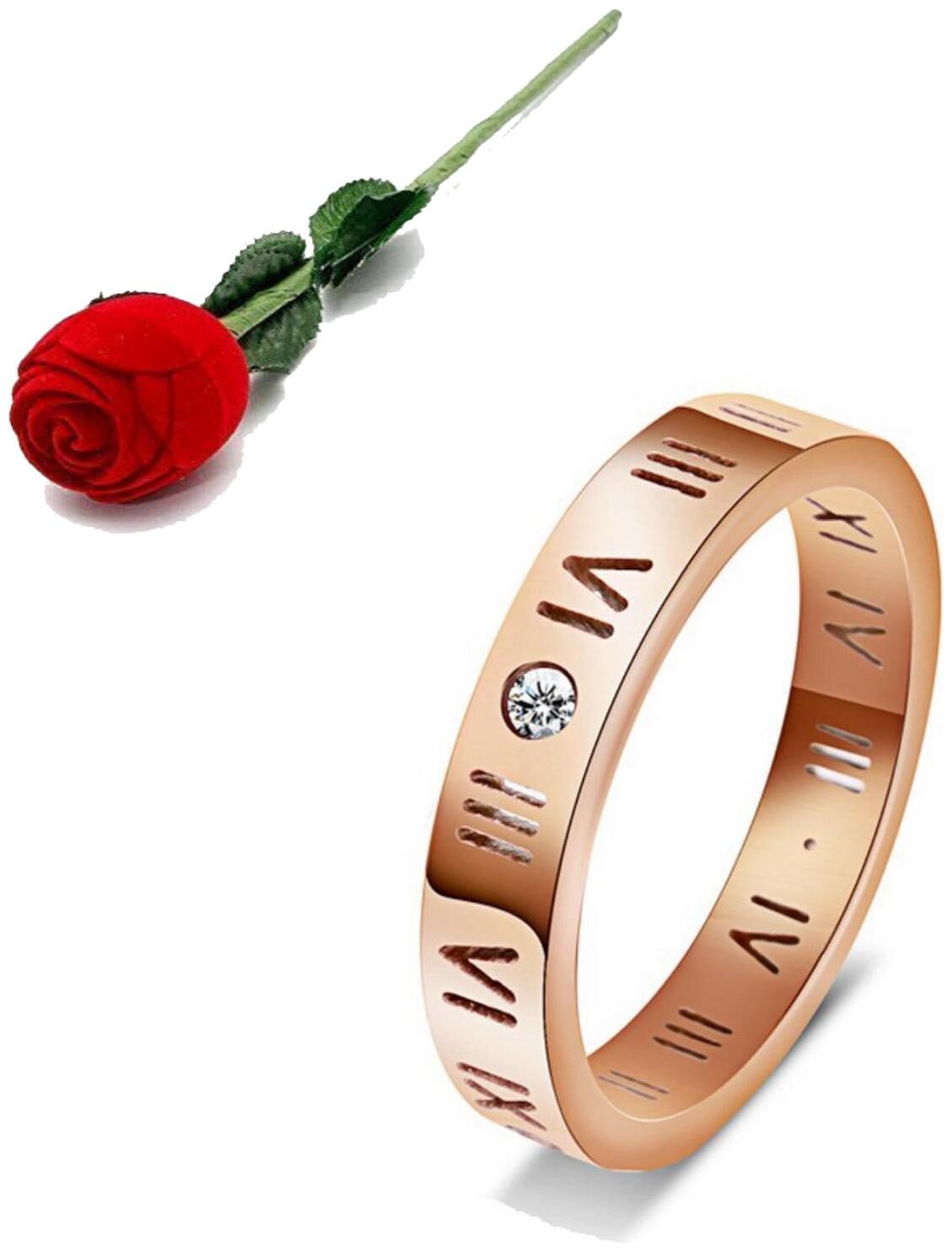 Stylish Teens Classy Roman Number Zircon Ring For Men Women (Rose Gold 7 0) With Rose Box Packing
Stylish Teens Classy Roman Number Zircon Ring For Men Women (Rose Gold 7 0) With Rose Box Packing