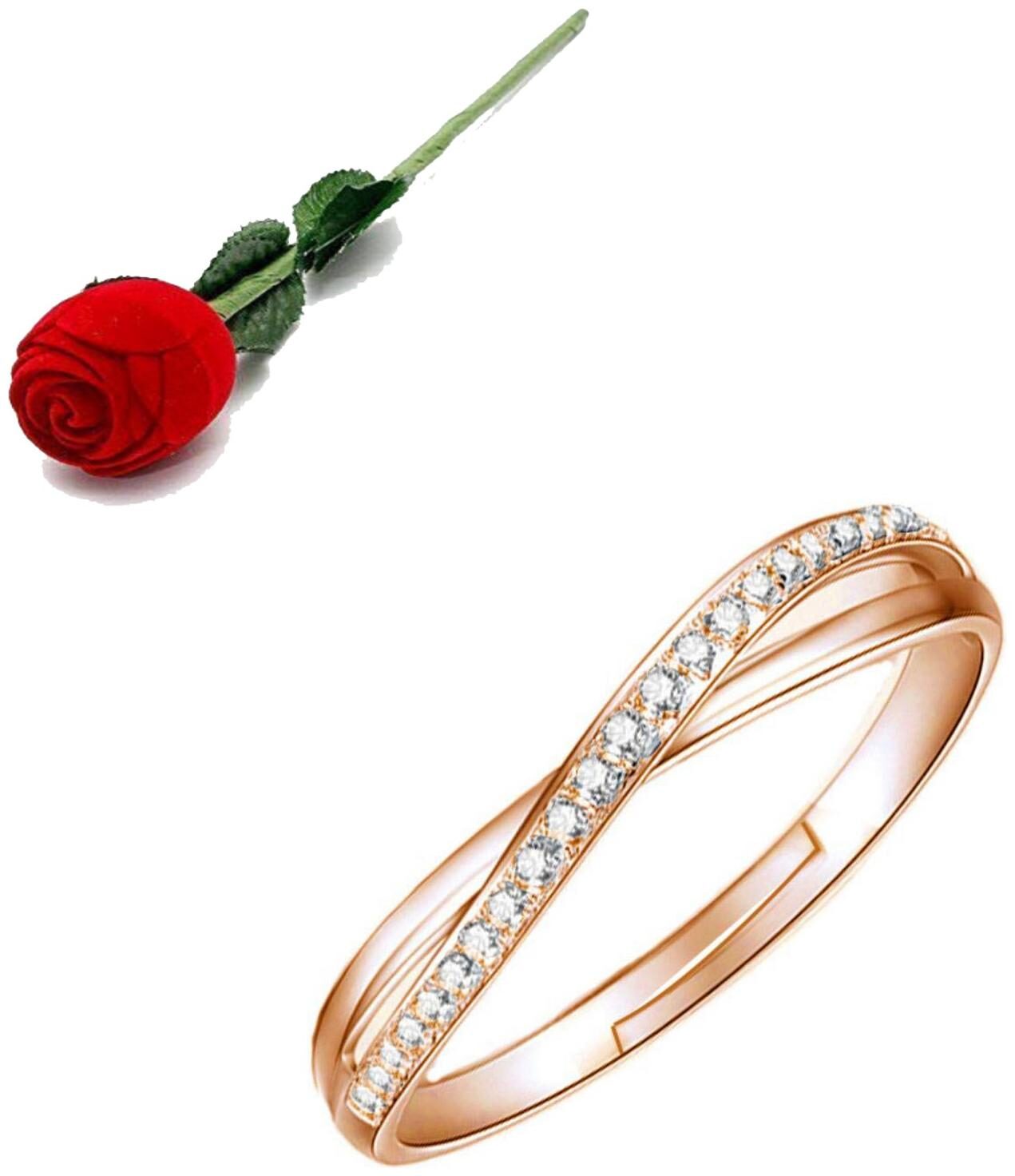 Stylish Teens Rosegold Princess Zircon Cross Design Adjustable Ring For Women Girls With Rose Box Packing
Stylish Teens Rosegold Princess Zircon Cross Design Adjustable Ring For Women Girls With Rose Box Packing