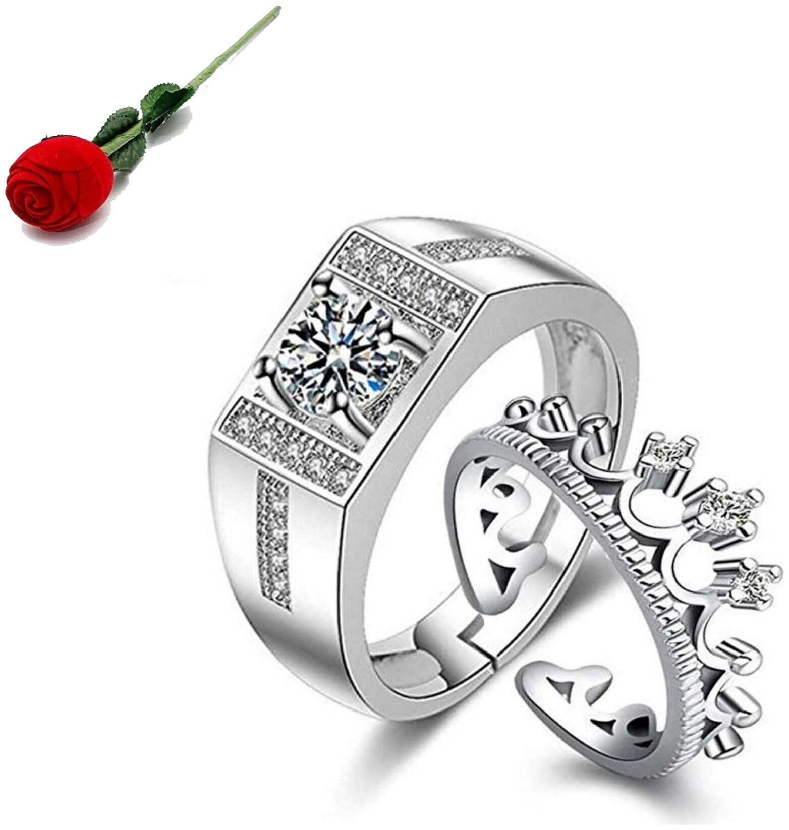 STYLISH TEENS Engagement Special Valentine Adjustable Couple Rings with Rose Box Packing
STYLISH TEENS Engagement Special Valentine Adjustable Couple Rings with Rose Box Packing