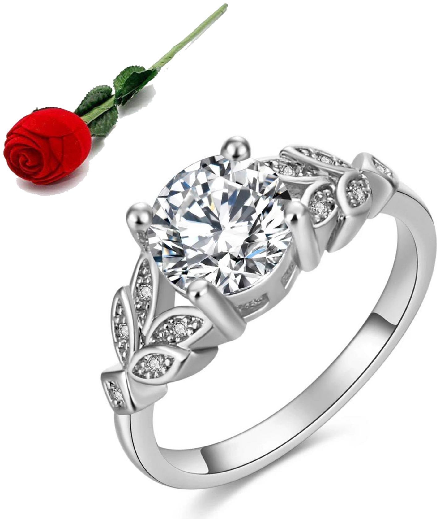 Stylish Teens Super Trendy Leaves Design Ring For Women Girls (Silver 7 0) With Rose Box Packing
Stylish Teens Super Trendy Leaves Design Ring For Women Girls (Silver 7 0) With Rose Box Packing